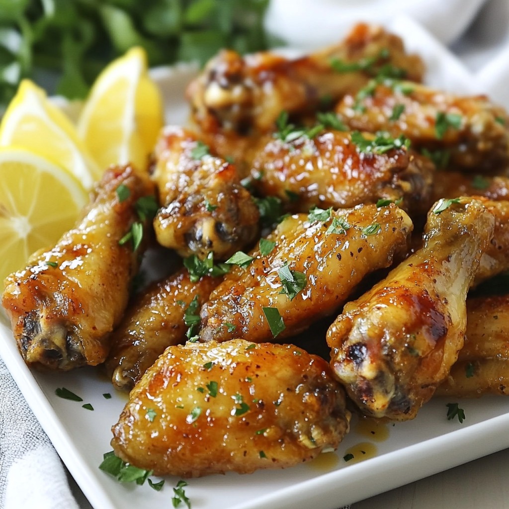 Buttery Garlic Chicken Wings with Parsley Delight