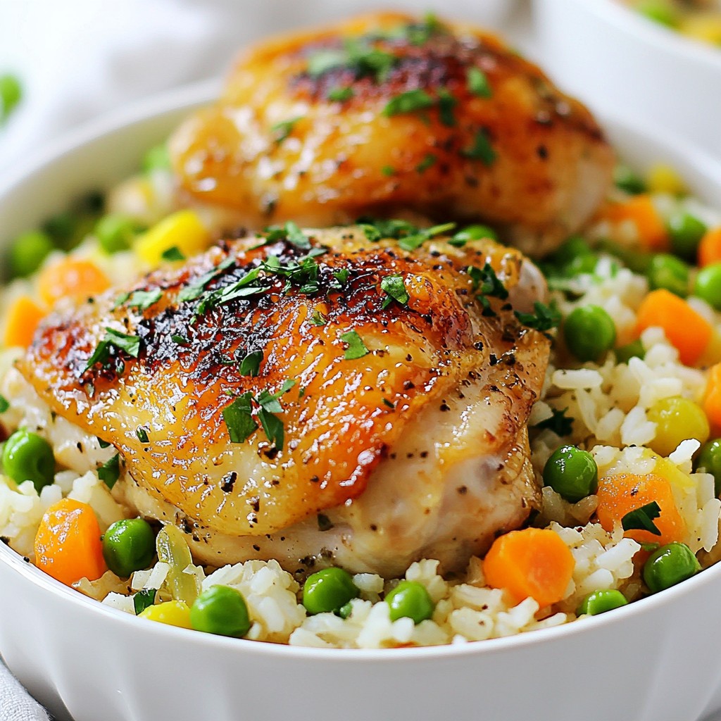 One-Pot Chicken and Rice with Peas Tasty Easy Meal