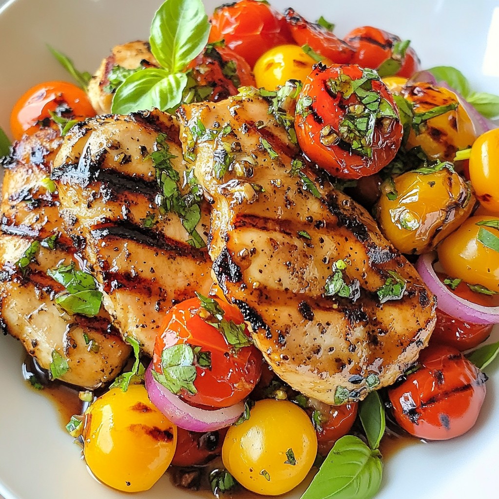 Herbed Grilled Chicken with Tomato Relish Delight