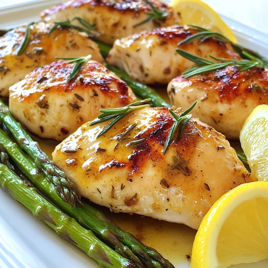 Garlic Herb Chicken with Lemon Asparagus Delight