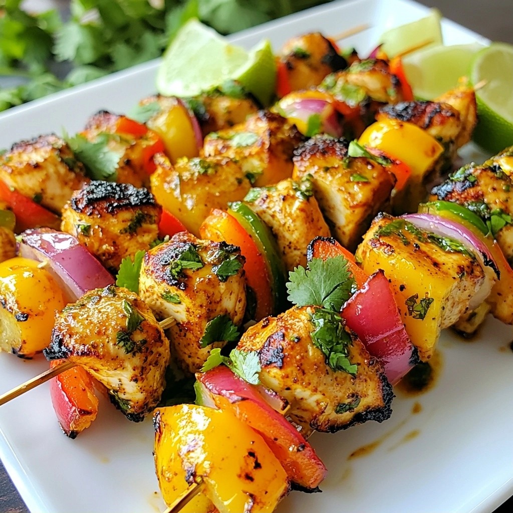 Paprika Lime Grilled Chicken Skewers Flavor Burst
