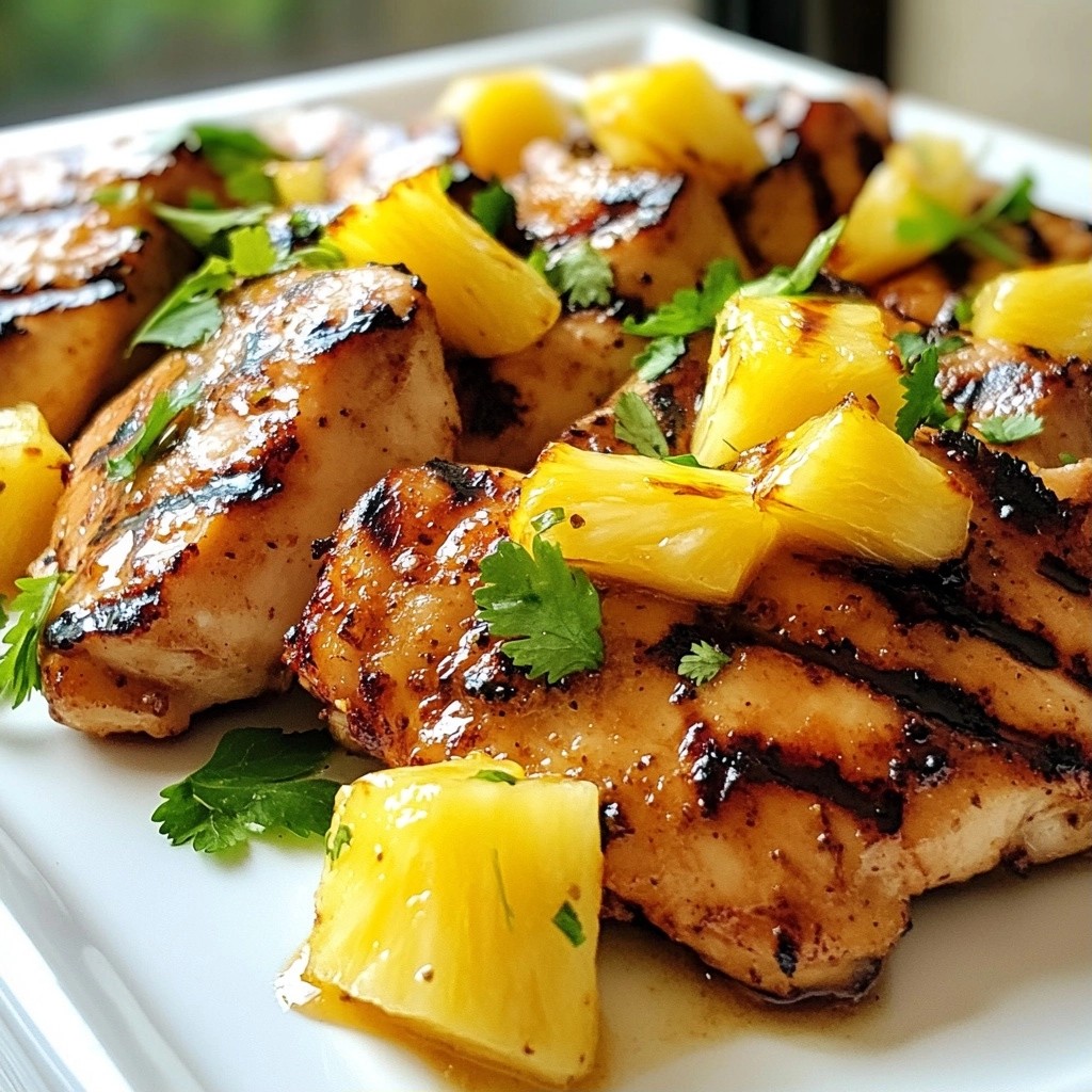 Savory Grilled Chicken with Spicy Pineapple Marinade