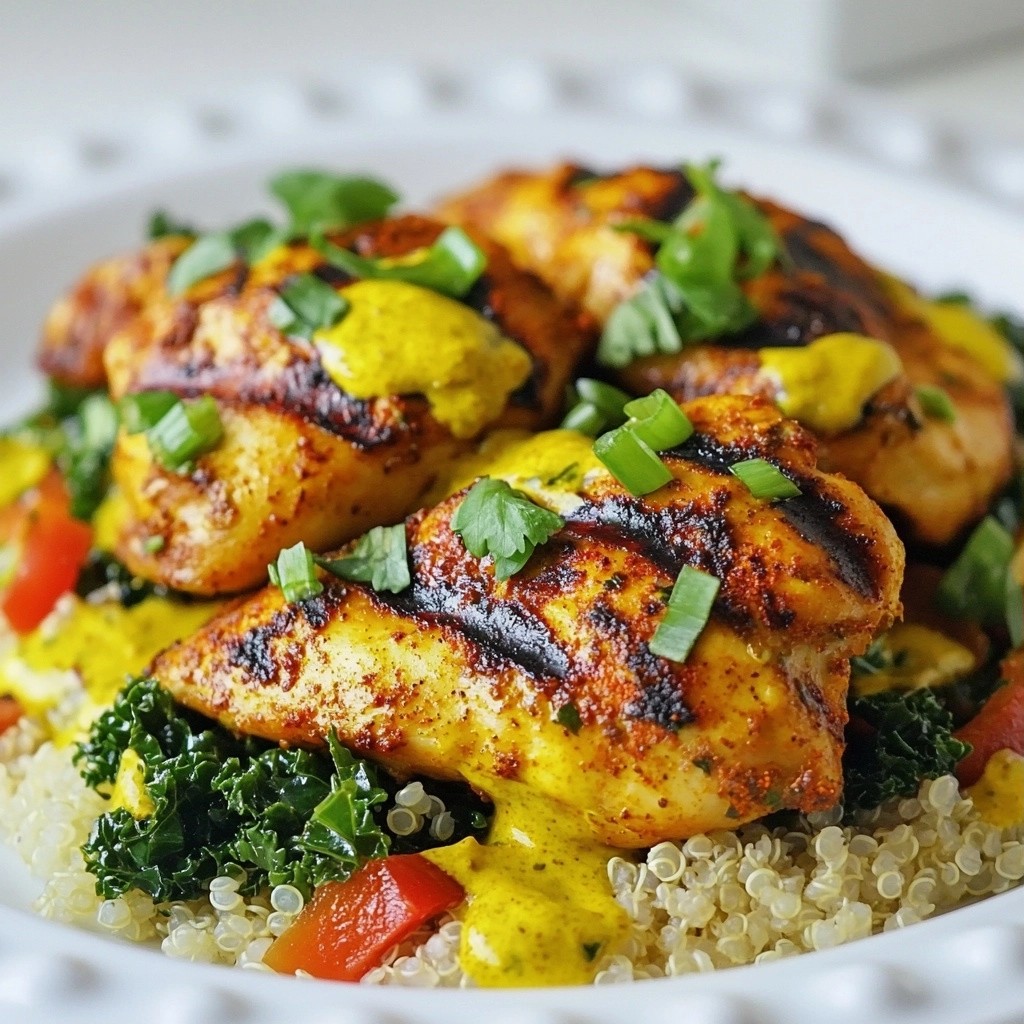 Spicy Turmeric Chicken with Quinoa and Kale Delight