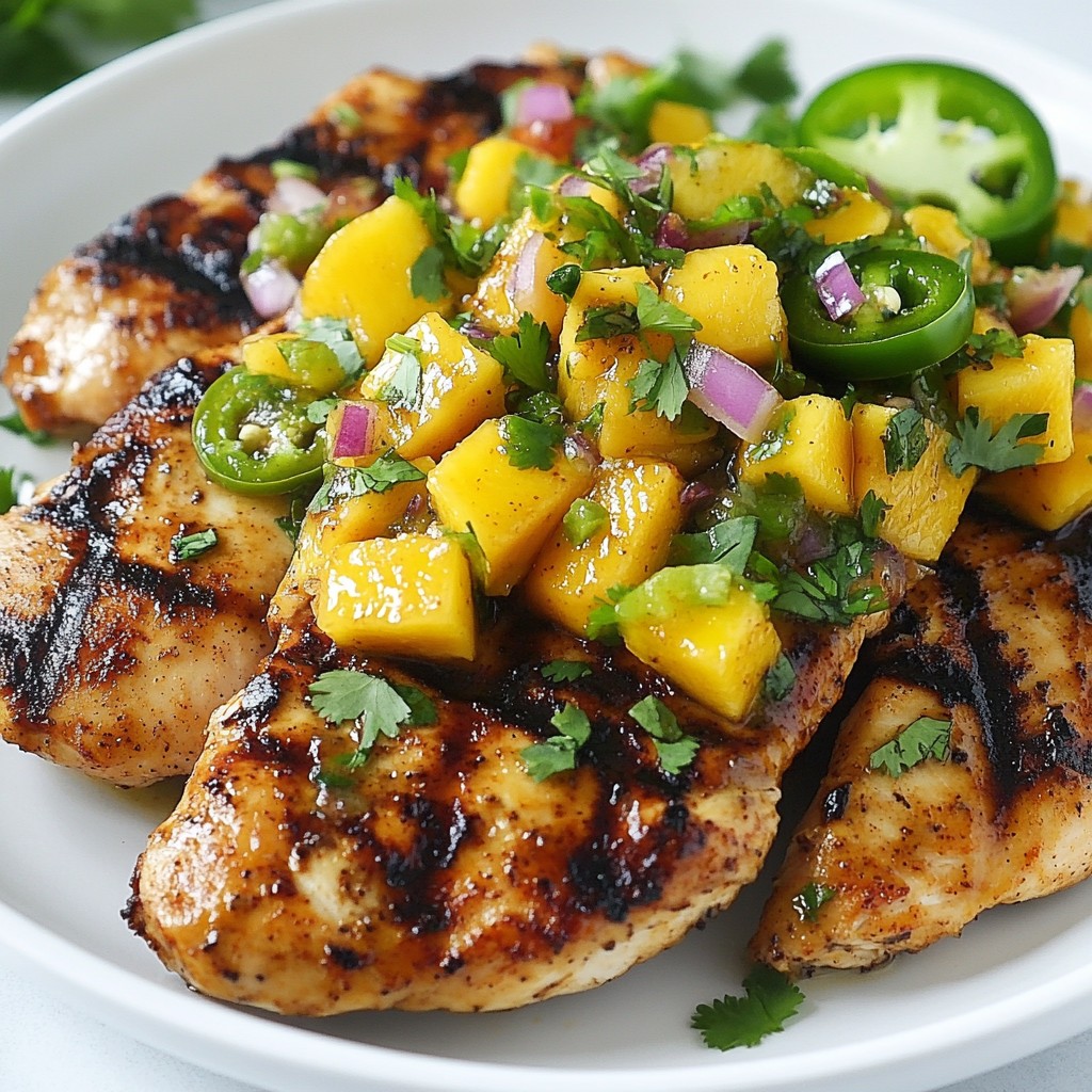 Zesty Grilled Chicken with Mango Salsa Delight