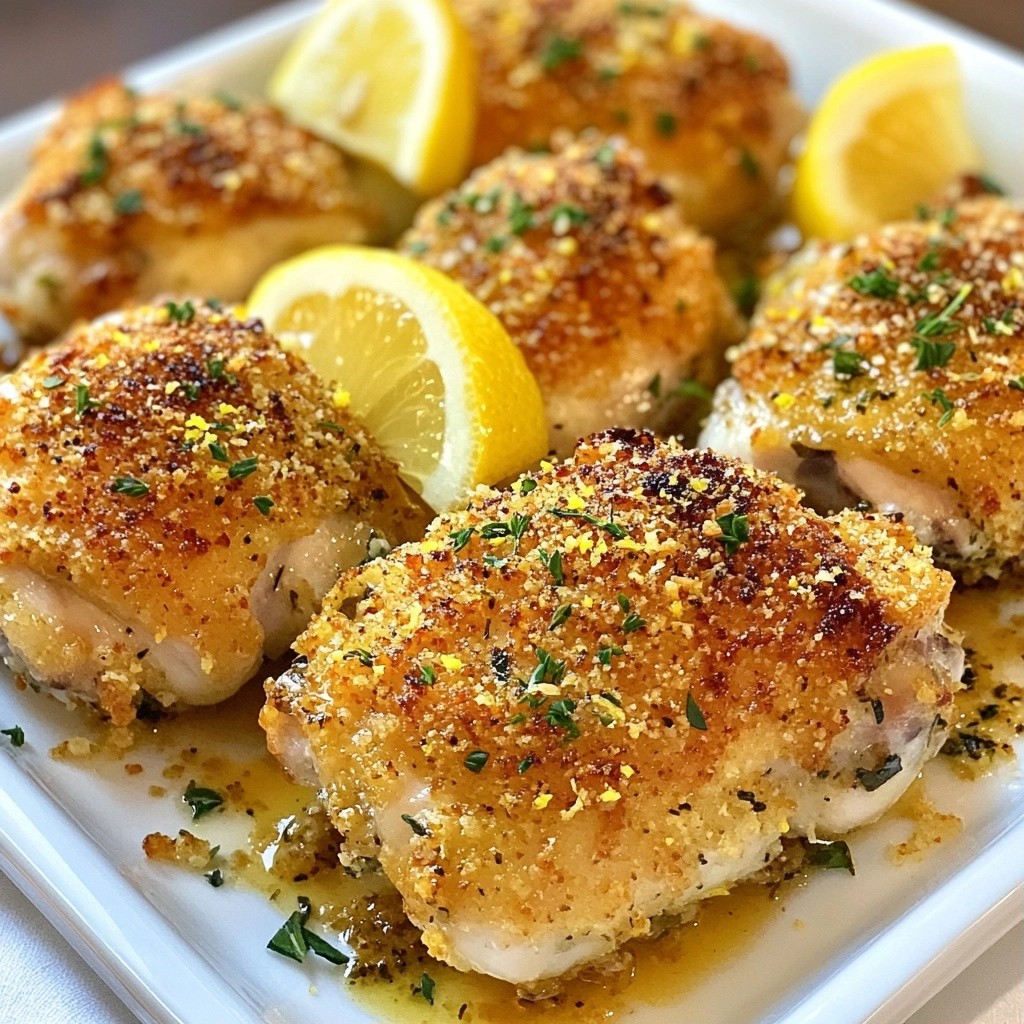 Crispy Baked Chicken with Lemon Herb Crust Delight