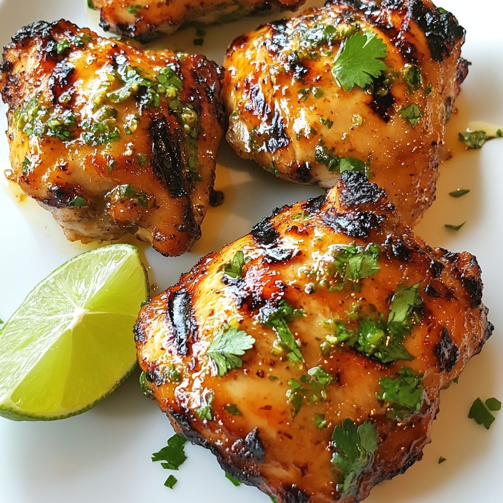 Tangy Grilled Chicken with Cilantro Lime Delight