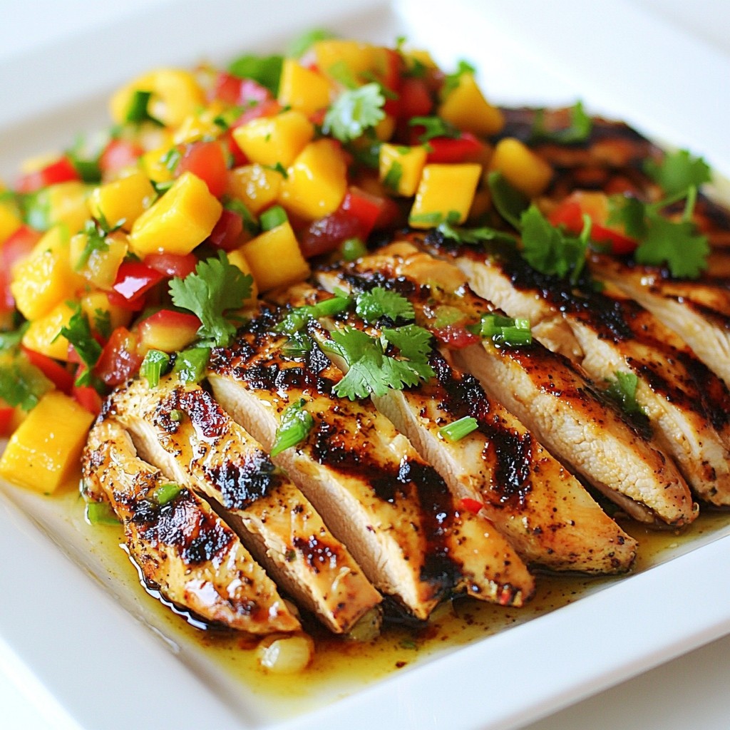 Zesty Grilled Chicken with Mango Salsa Delight