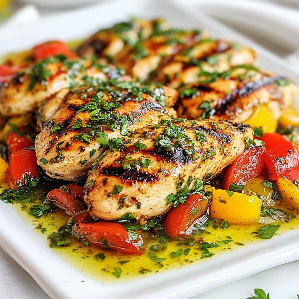 Chimichurri Grilled Chicken with Bell Peppers Delight