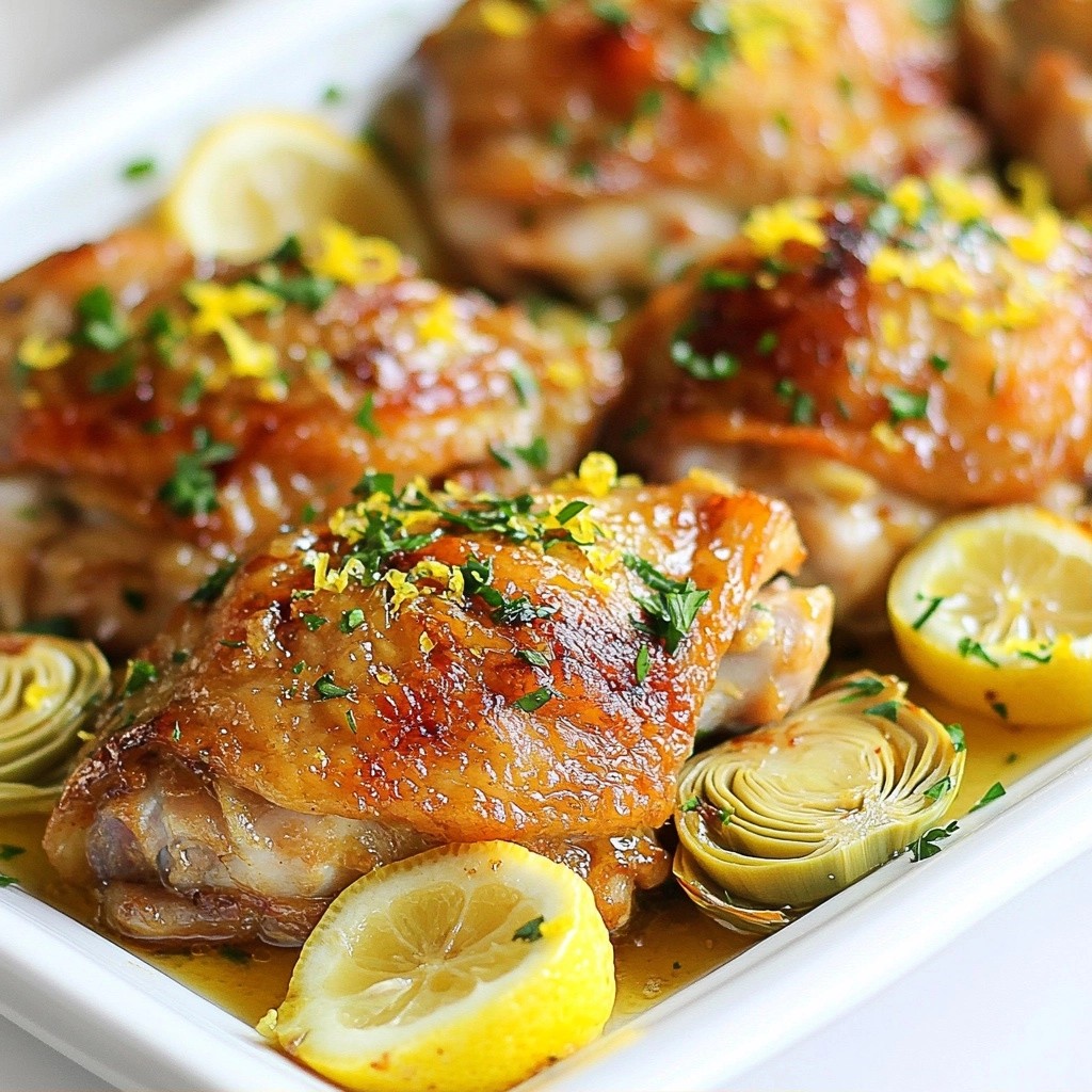 Baked Chicken with Artichokes and Lemon Delight