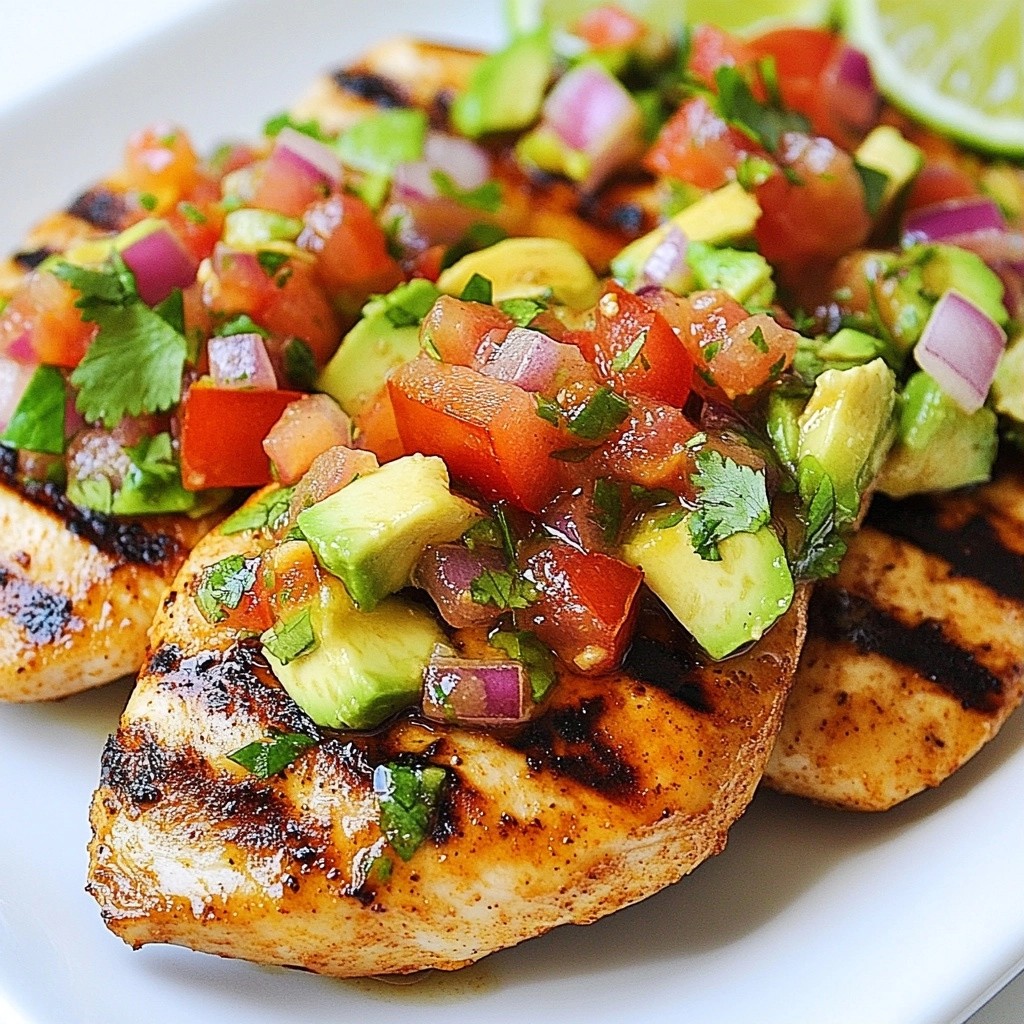 Zesty Grilled Chicken with Avocado Lime Salsa Delight