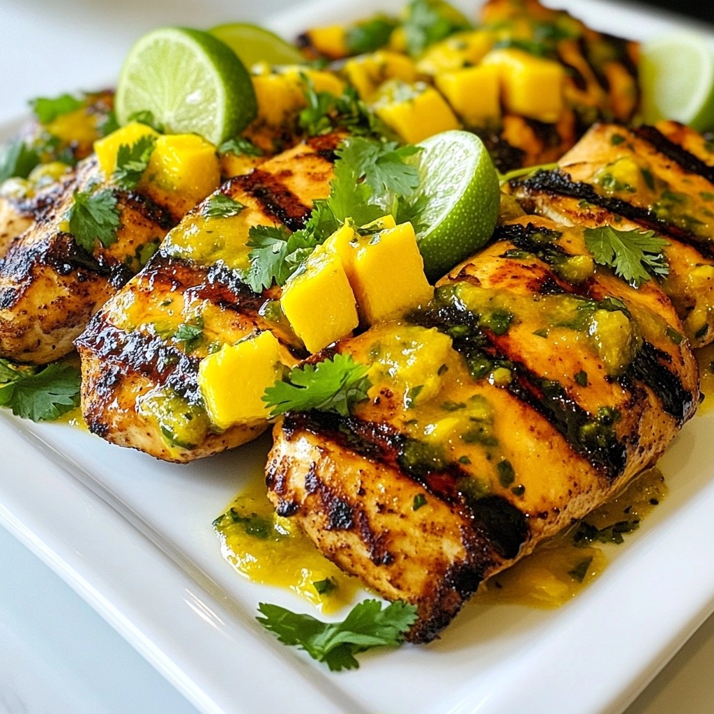 Savory Grilled Chicken with Mango Lime Marinade Delight