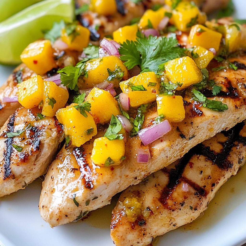 Grilled Chicken with Spicy Mango Chutney Delight