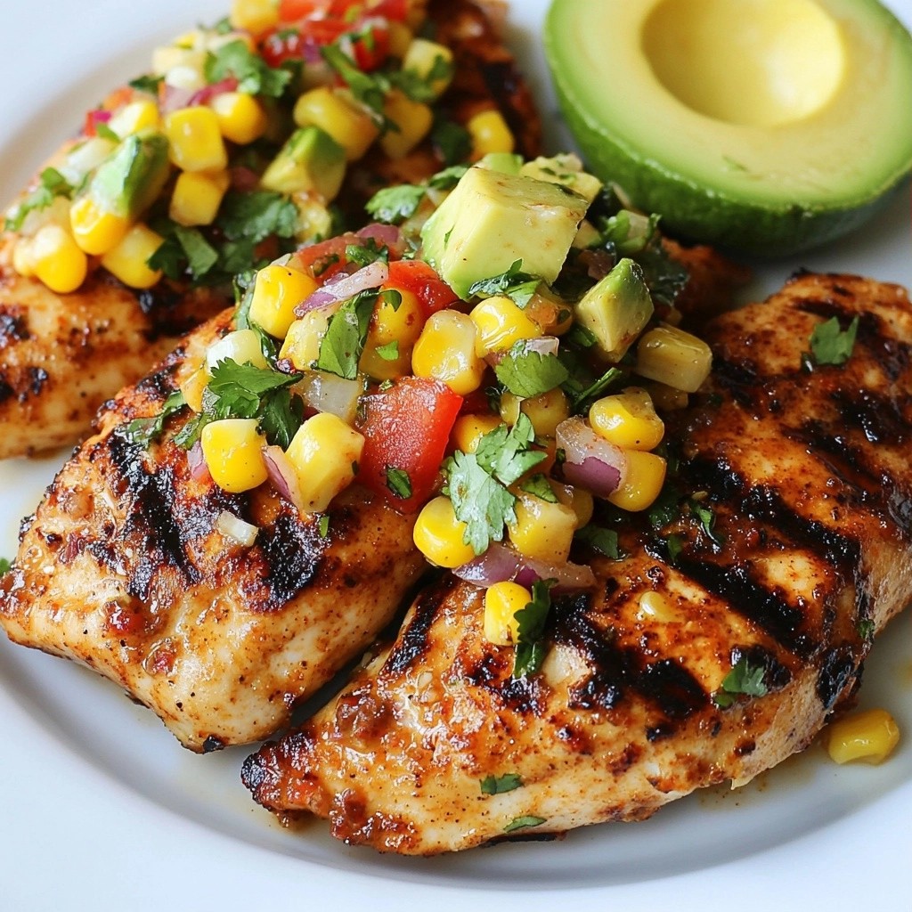 Spicy Grilled Chicken with Corn Salsa Delight