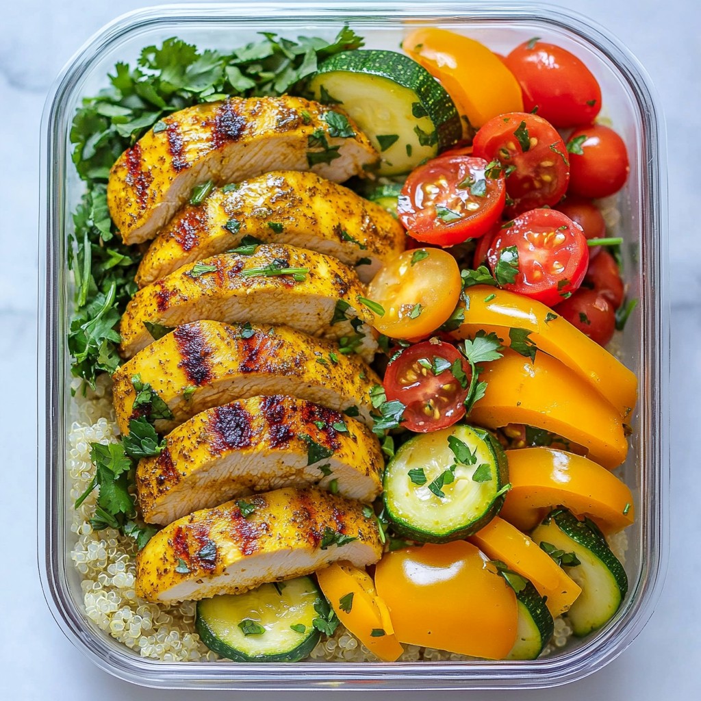 Turmeric Chicken Meal Prep with Veggie Quinoa Delight