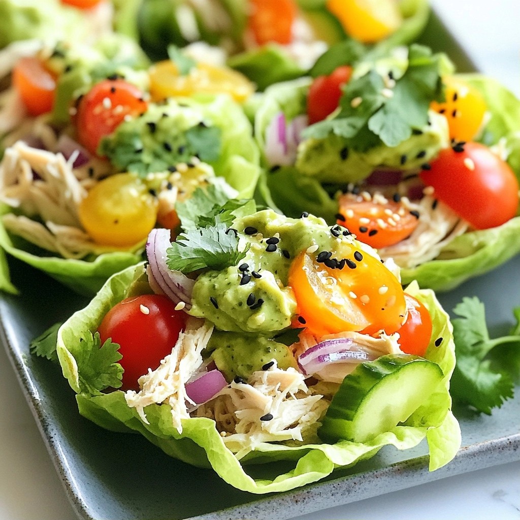 Low-Carb Chicken Salad with Avocado Dressing Delight