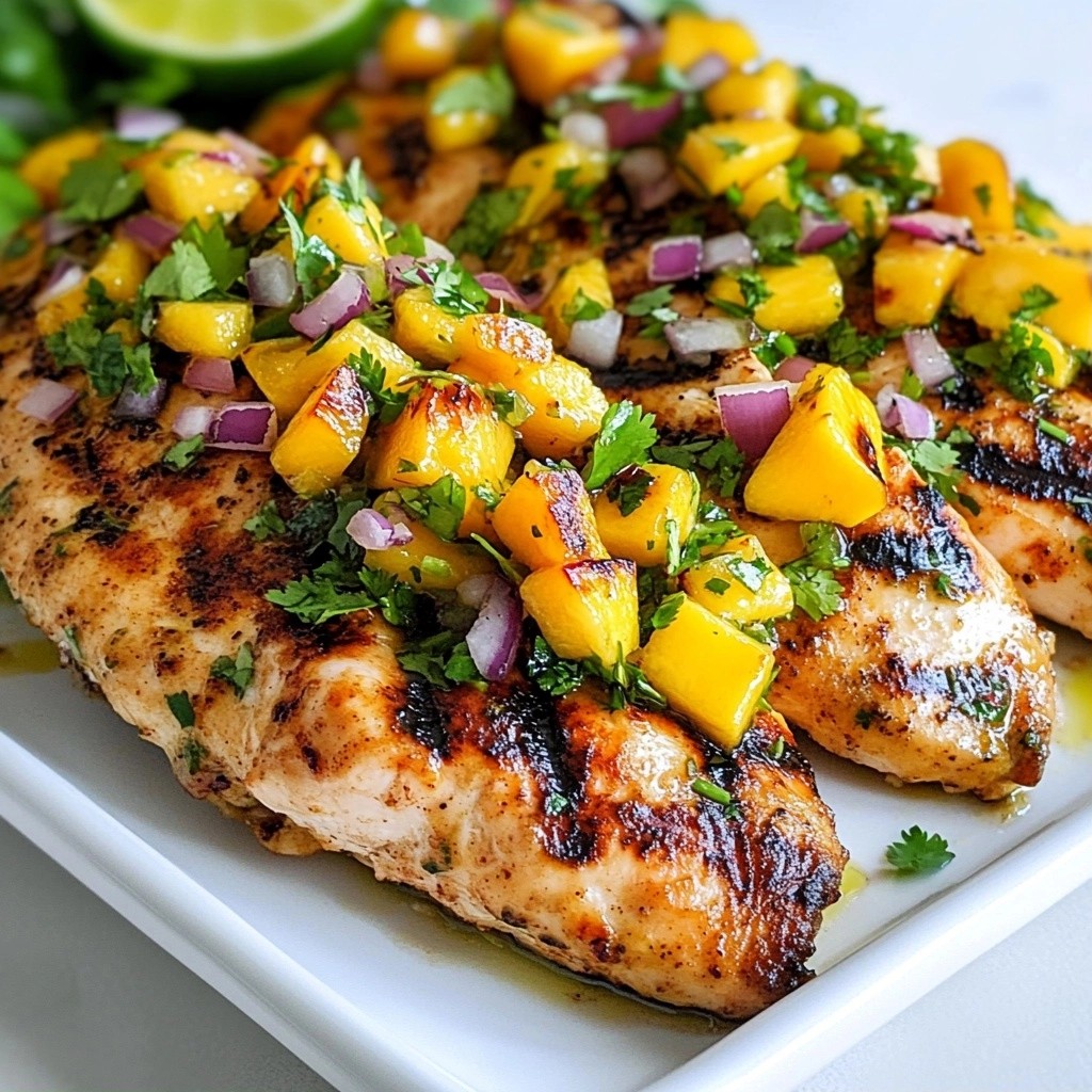Charred Grilled Chicken with Mango Lime Delight