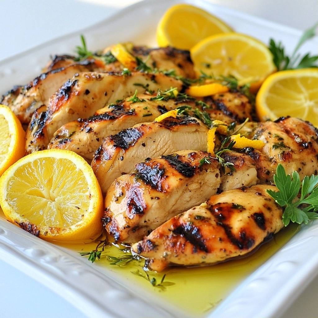 Citrus Marinated Grilled Chicken with Fresh Herbs Delight
