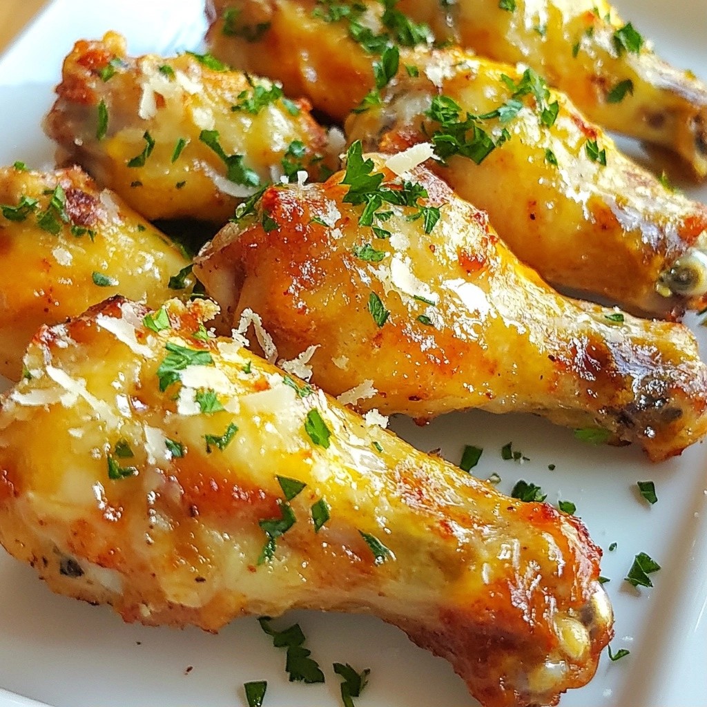Garlic Parmesan Baked Chicken Wings Crispy Delight