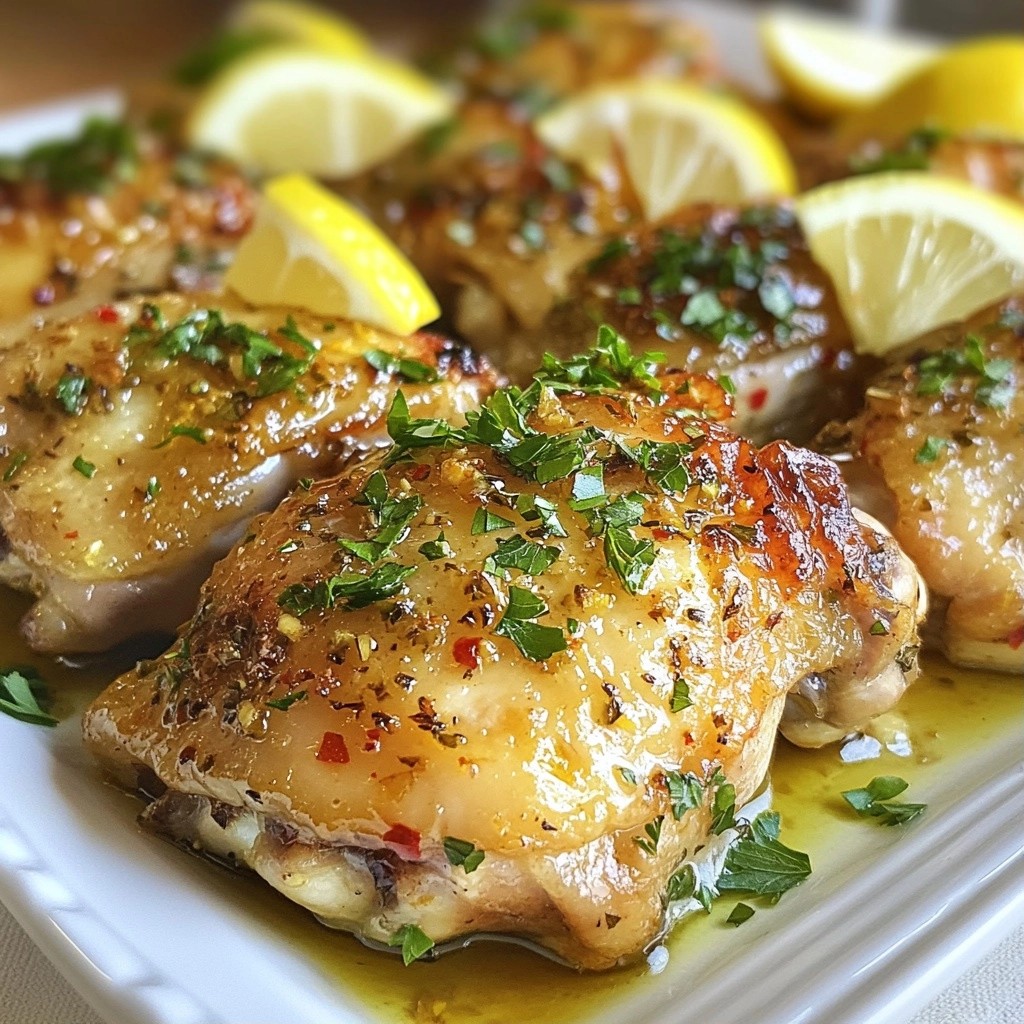 Parsley Lemon Baked Chicken Thighs Simple and Tasty