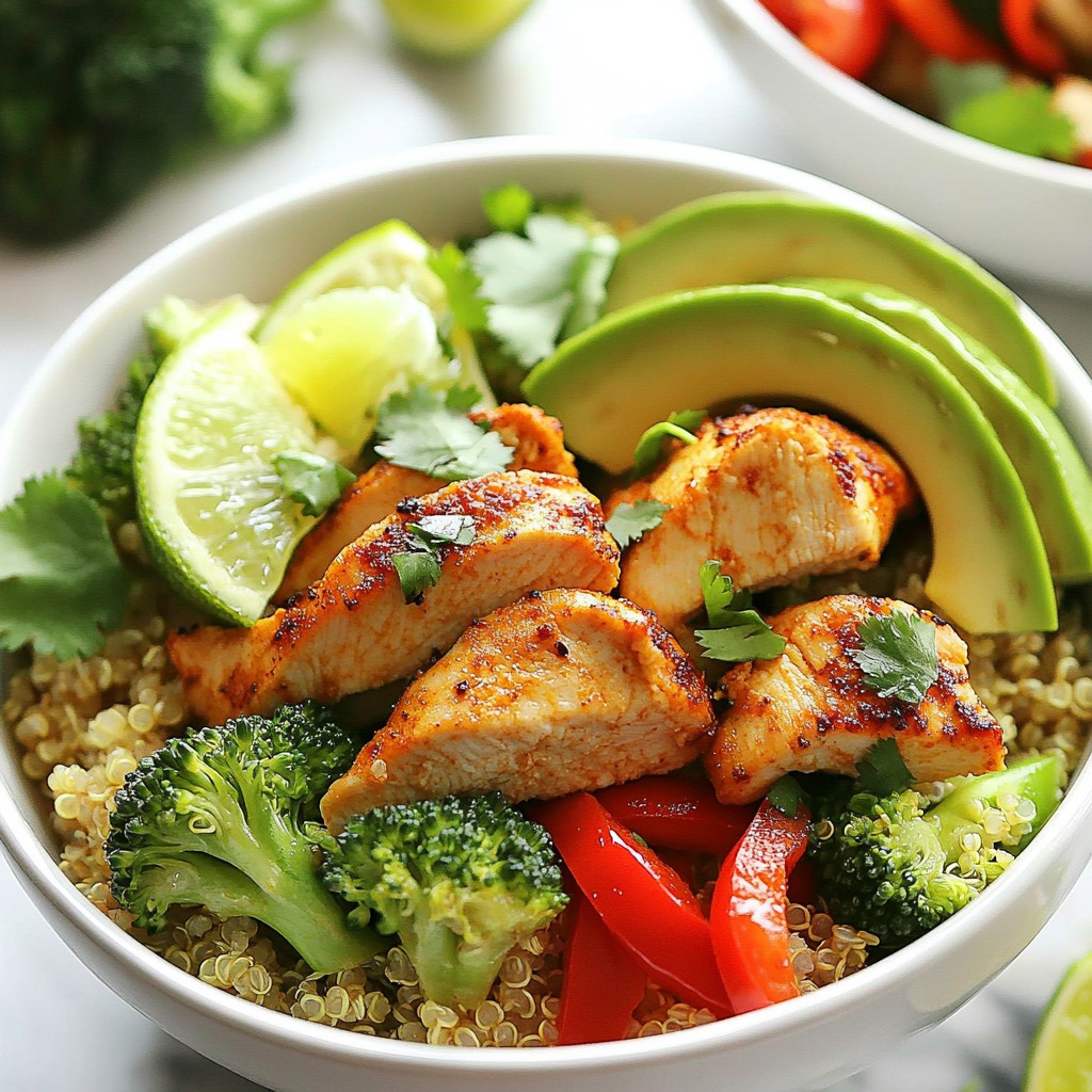 Spicy Chicken Quinoa Bowls with Veggies Delight