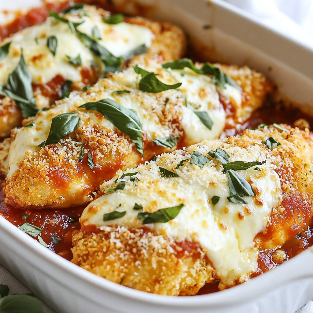 Baked Chicken Parmesan with Fresh Basil Delight