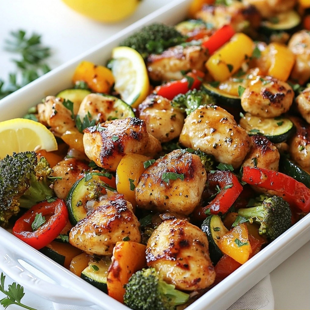 Savory Garlic Chicken and Veggies Skillet Delight