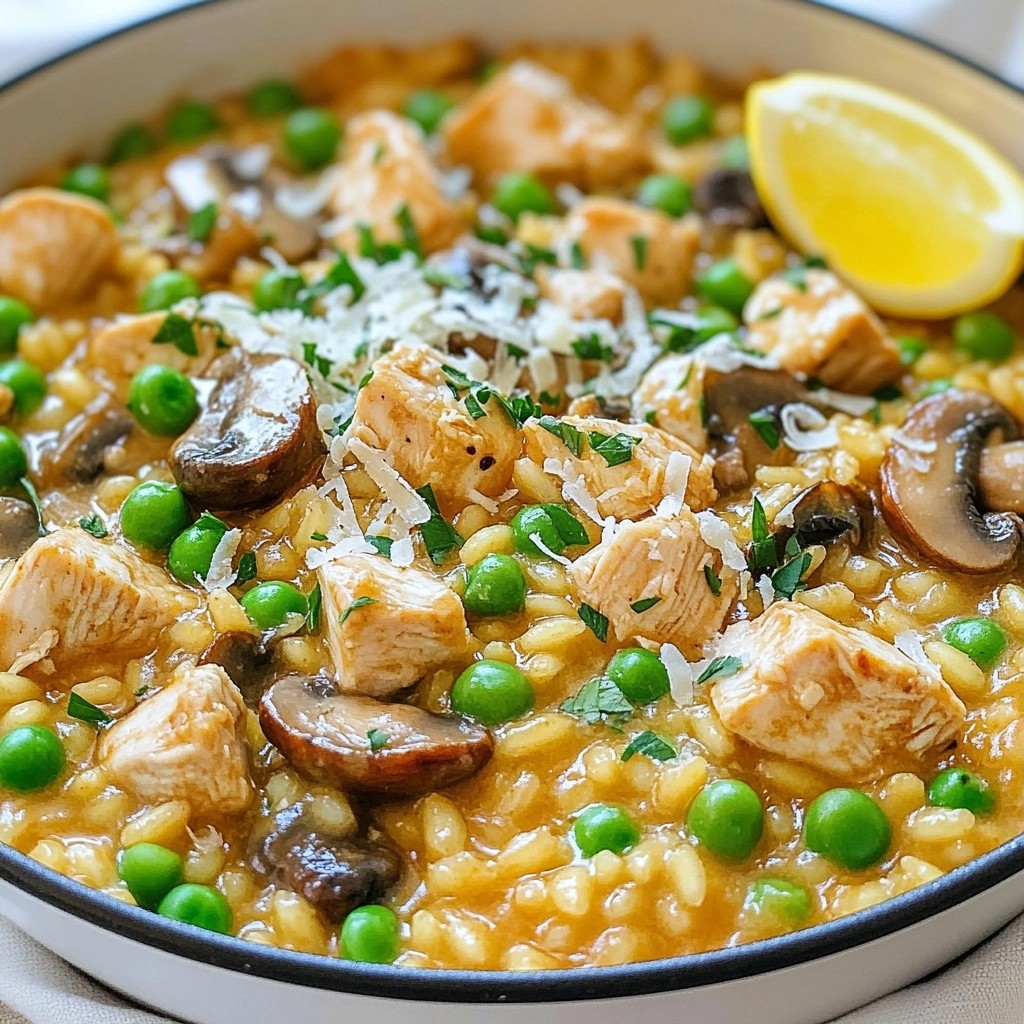 One-Pot Chicken and Mushroom Risotto Delicious Meal
