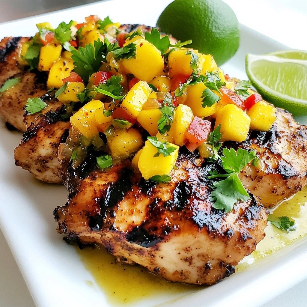 Jerk-Spiced Grilled Chicken with Mango Salsa Delight
