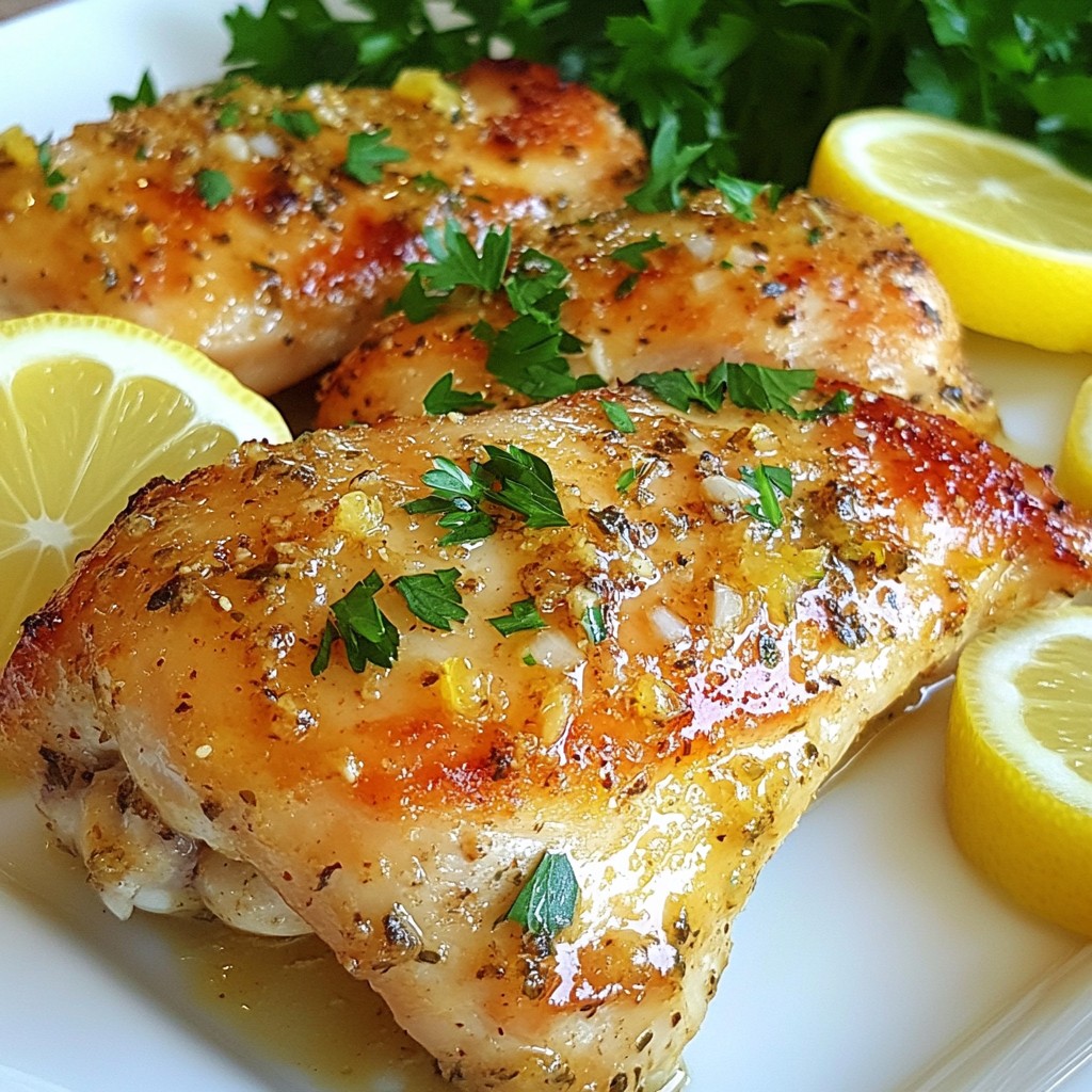 Savory Baked Chicken with Lemon Garlic Rub Delight