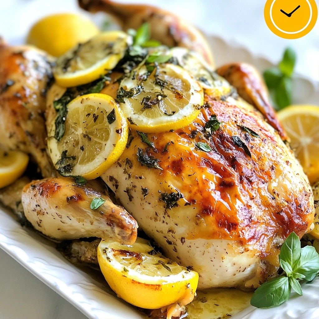 Savory Lemon Basil Roasted Chicken Delightful Recipe