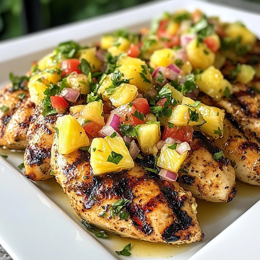 Citrus Herb Grilled Chicken with Pineapple Salsa Delight