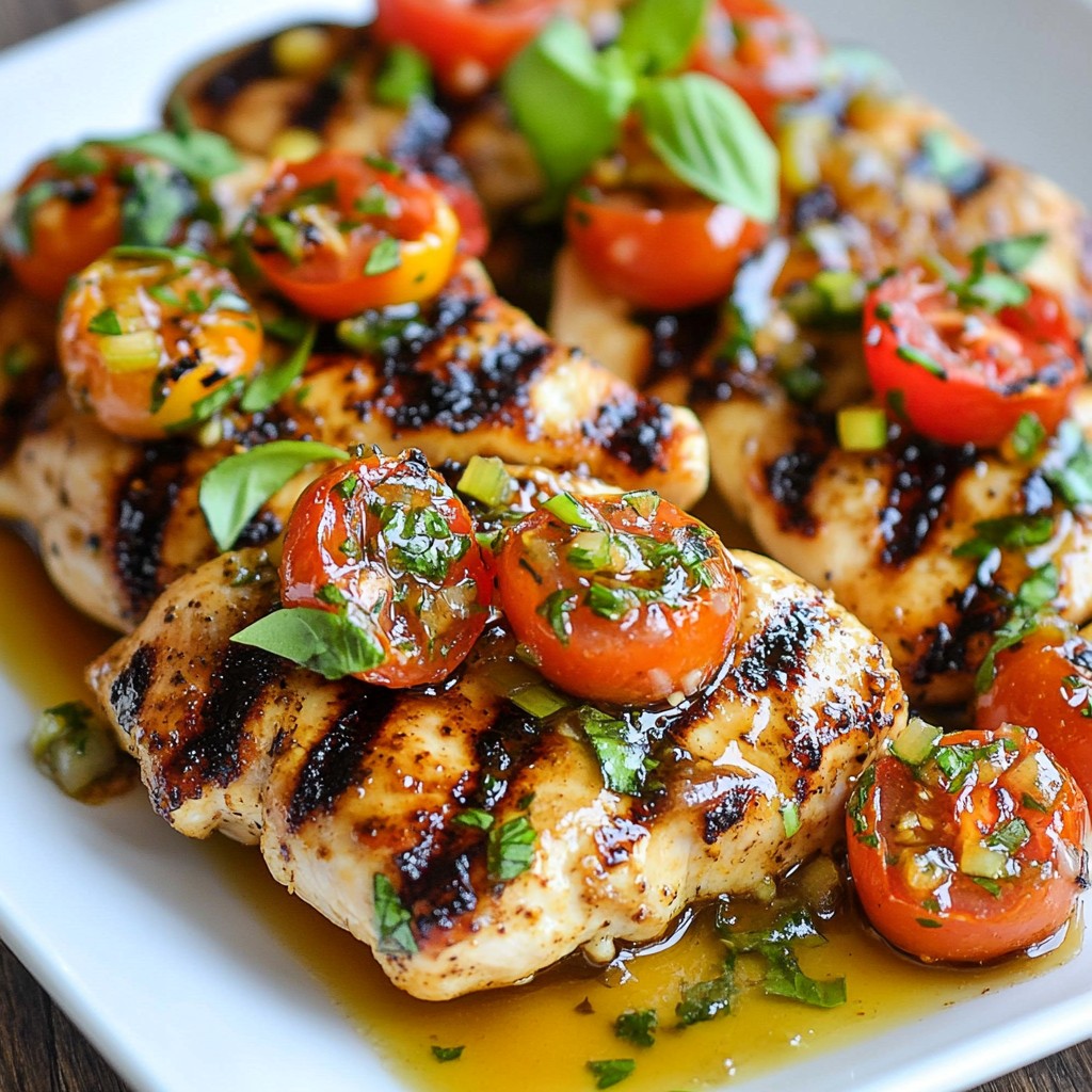 Smoky Grilled Chicken with Tomato Basil Relish Delight