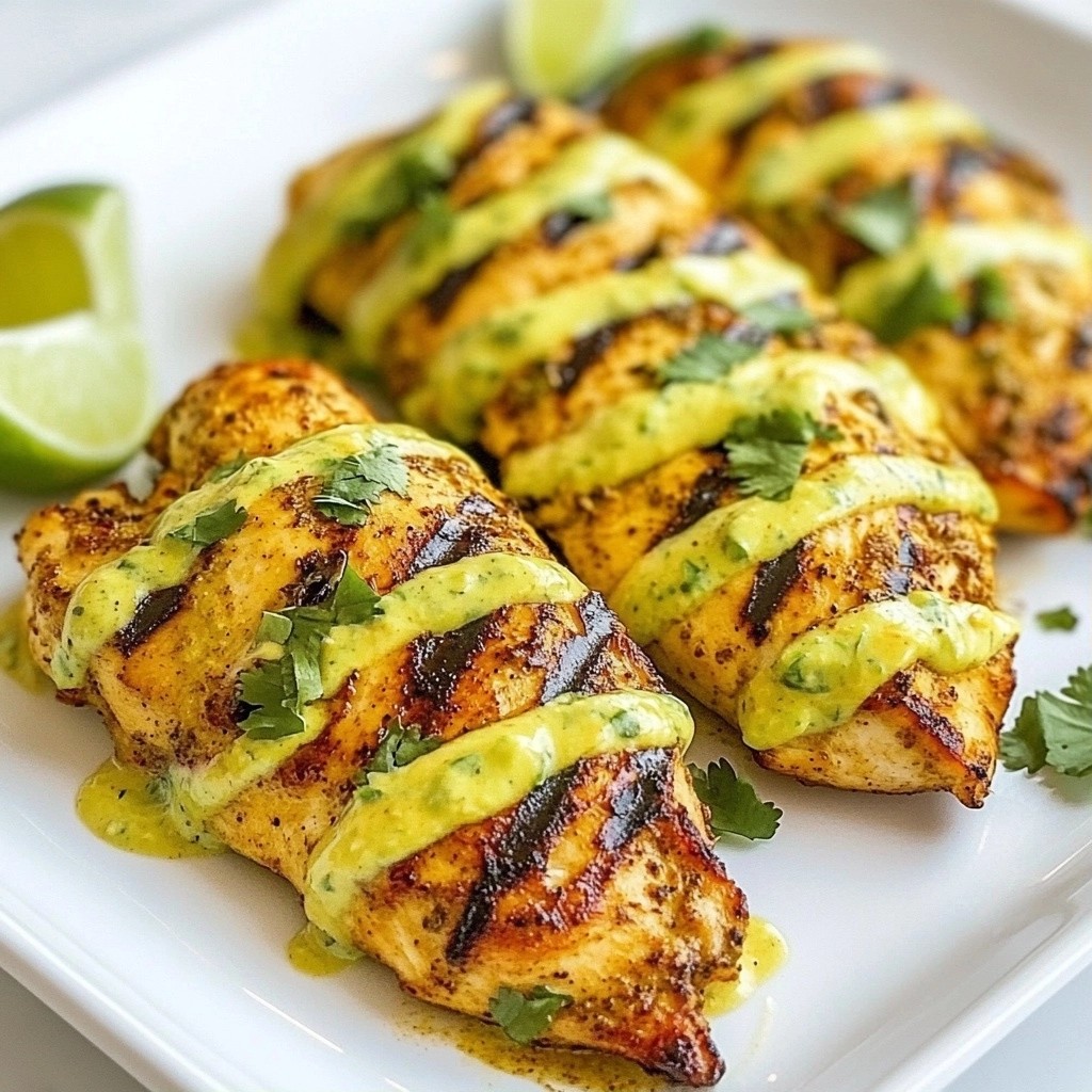 Cajun Grilled Chicken with Avocado Crema Delight