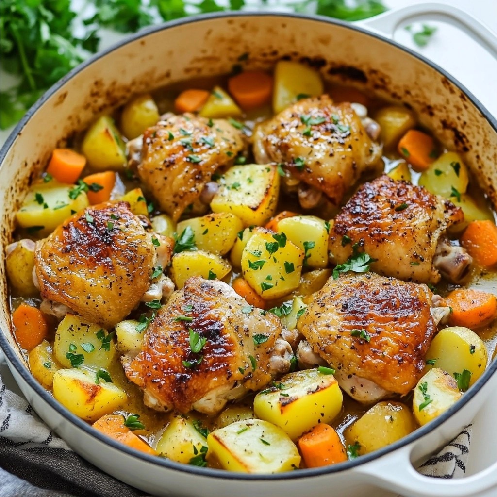 One-Pot Chicken Stew with Root Vegetables Delight