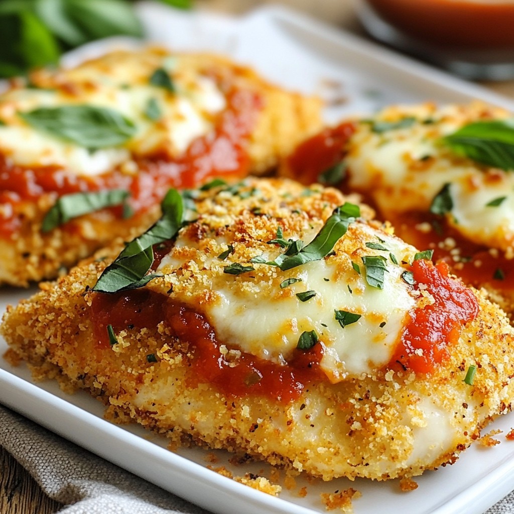 Baked Chicken Parmesan with Fresh Basil Delight