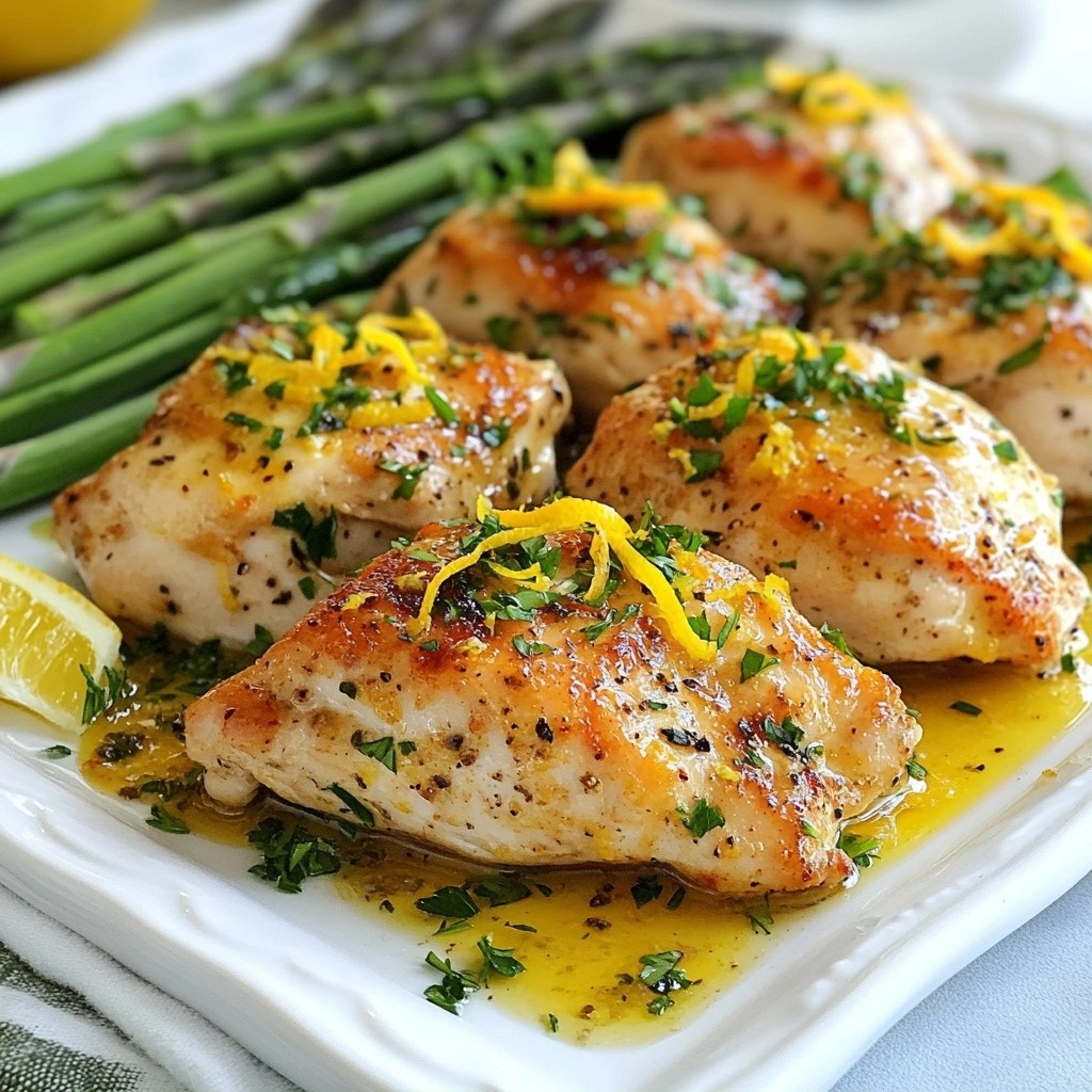 Low-Carb Lemon Garlic Chicken with Asparagus Delight