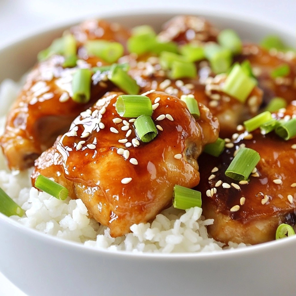 Teriyaki Glazed Chicken with Sesame Seeds Delight