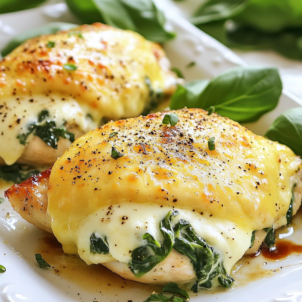 Cheesy Spinach Stuffed Chicken Breasts Easy Delight
