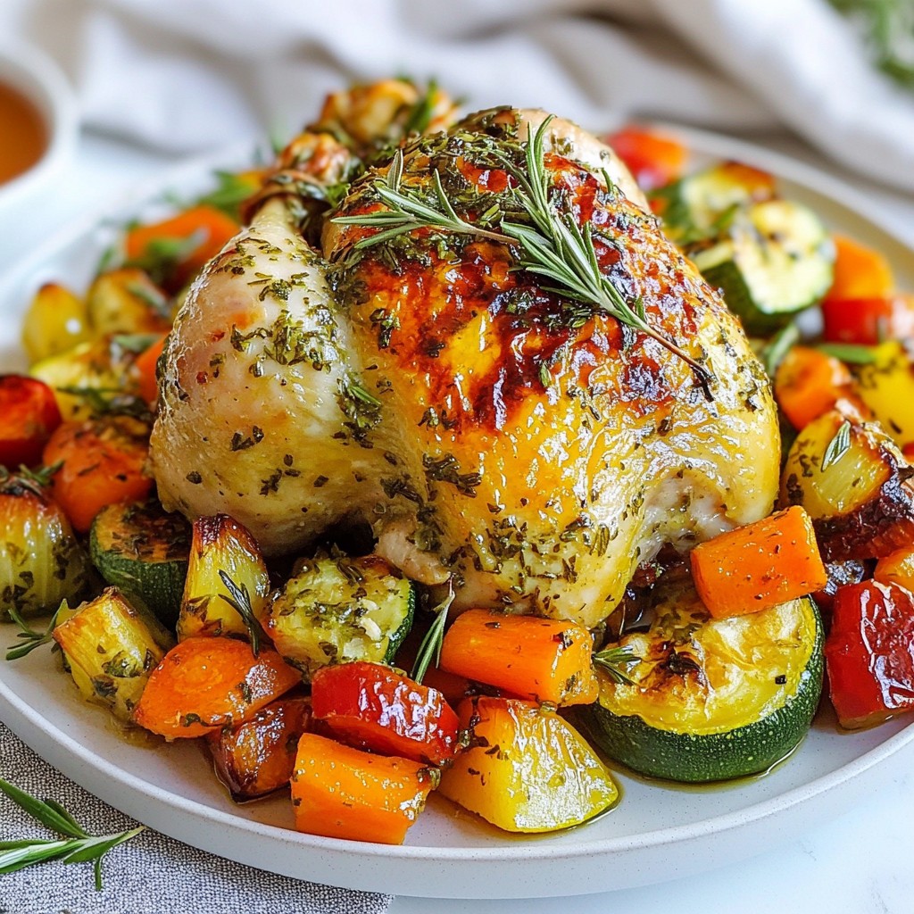 Herb Roasted Baked Chicken with Vegetables Delight