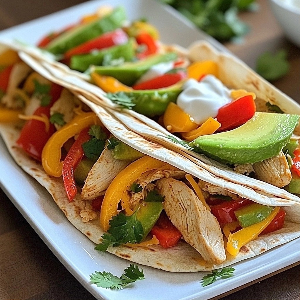 Easy Chicken Fajita Wraps with Peppers Tasty Meal
