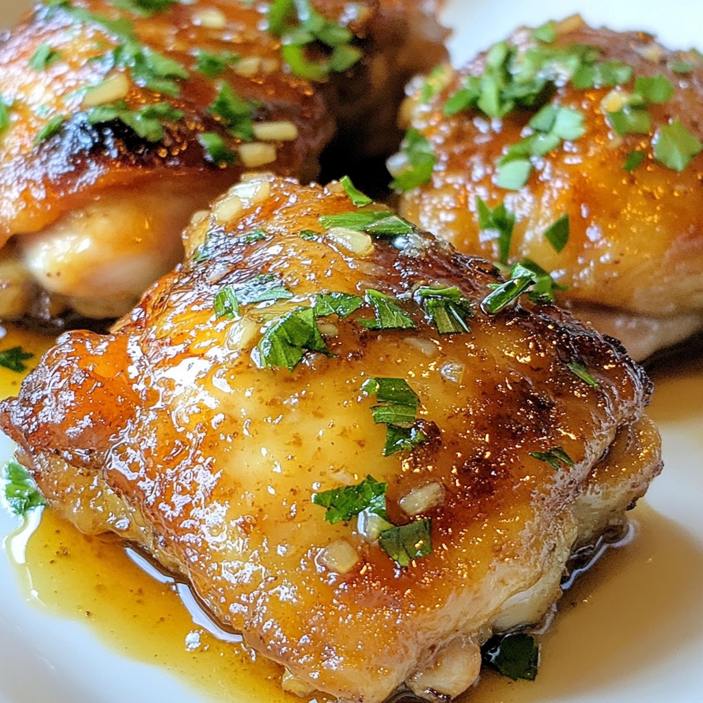 Baked Chicken with Garlic Brown Sugar Glaze Delight