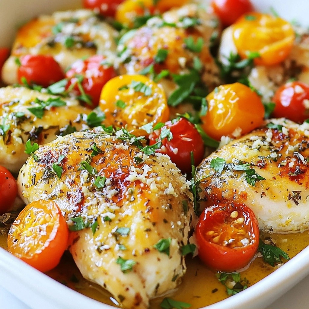 Tuscan Herb Baked Chicken with Parmesan Delight