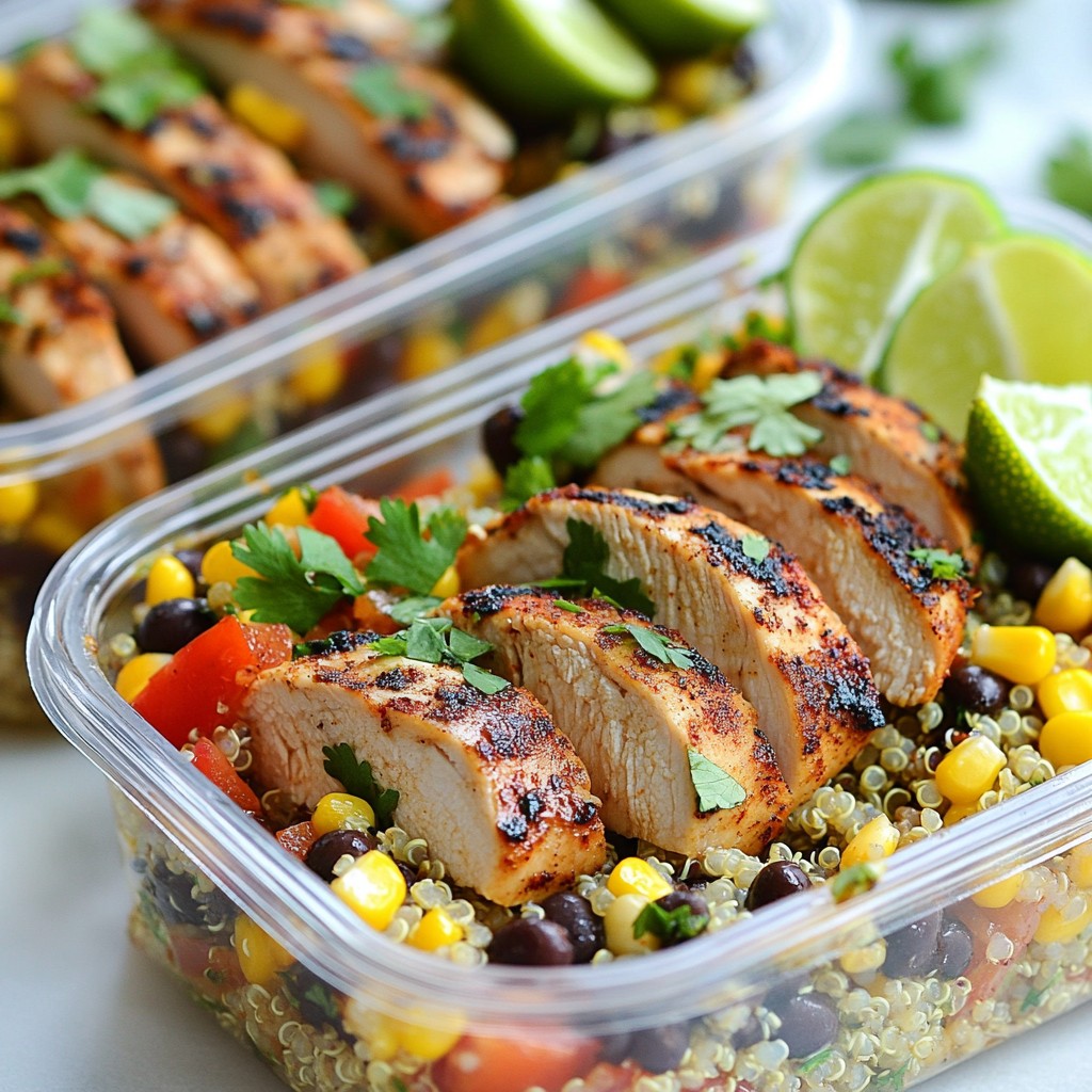Savory Chicken Meal Prep with Quinoa and Beans Meal