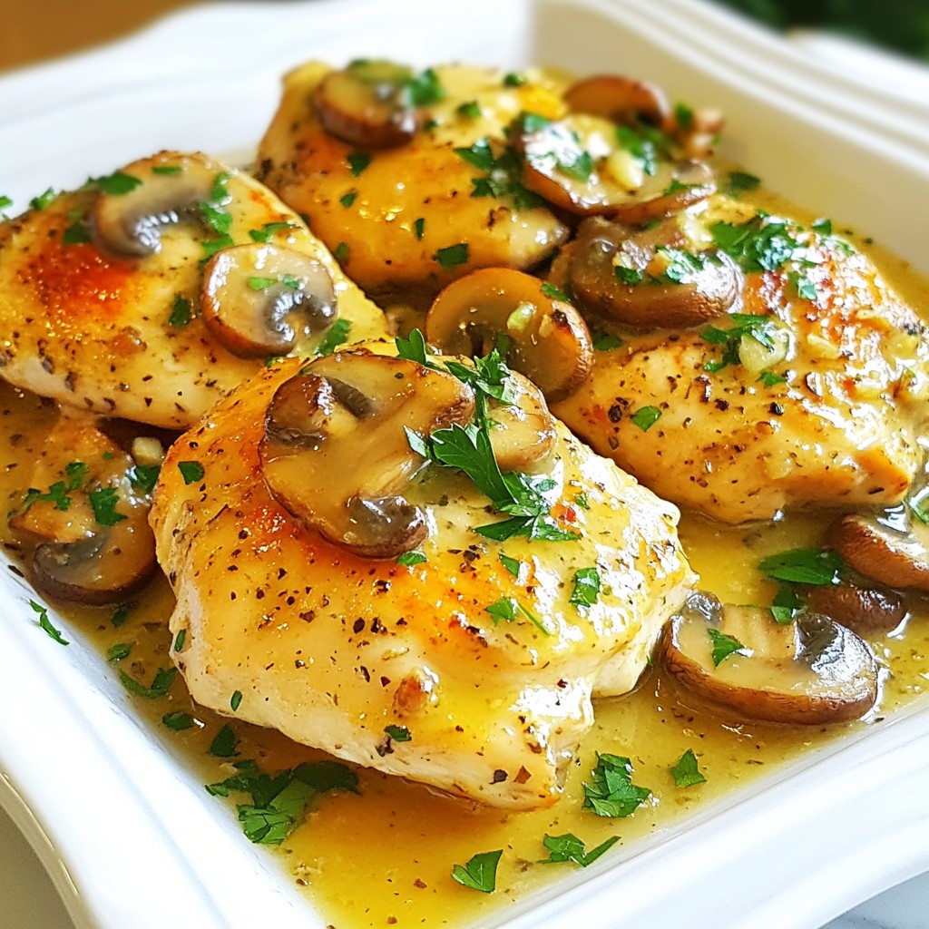 Garlic Butter Chicken with Mushrooms Flavorful Dish