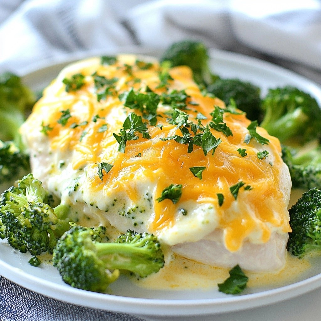 Cheesy Baked Chicken with Broccoli Comfort Delight