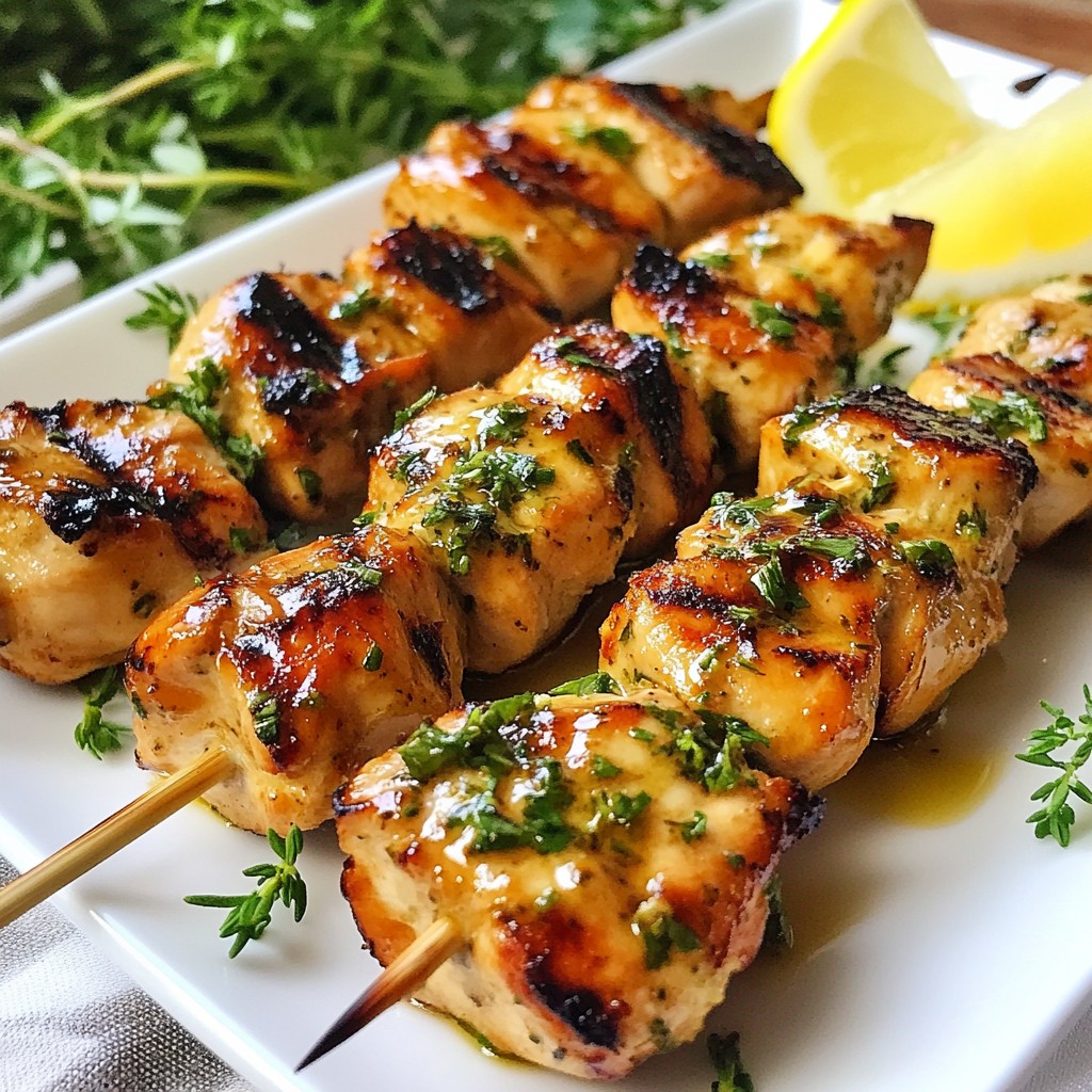 Herb Marinated Grilled Chicken Skewers Flavor Boost