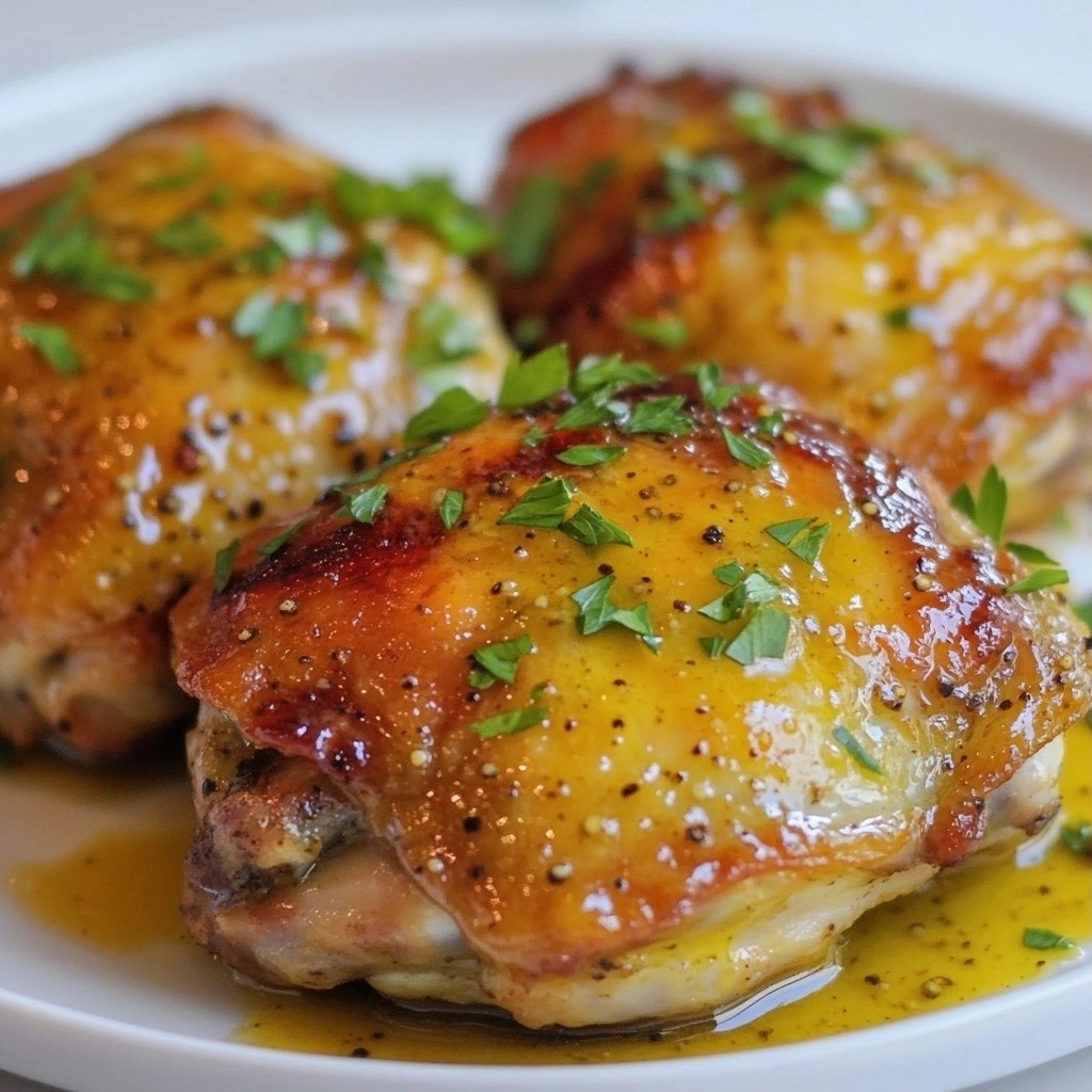 Tangy Mustard Baked Chicken with Herbs Recipe