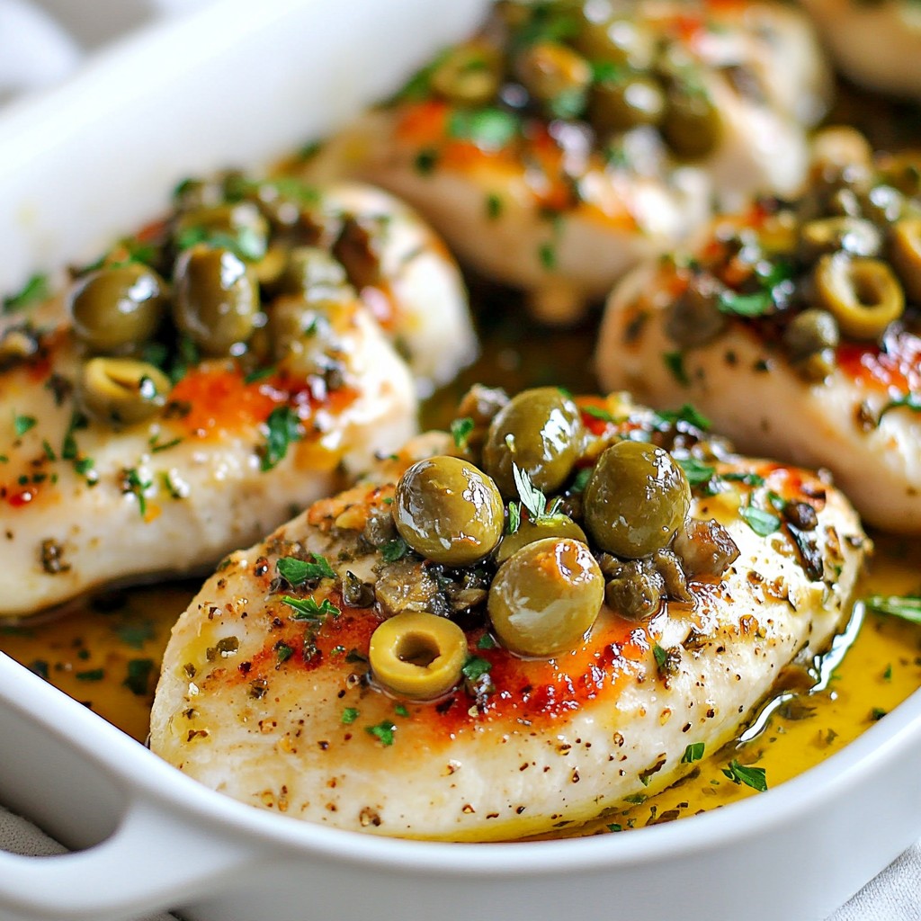 Baked Chicken with Olive Tapenade Flavorful Dish