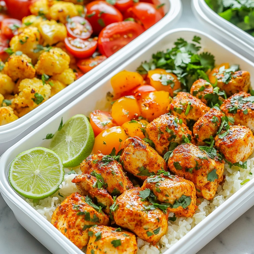 Spicy Chicken Meal Prep with Cauliflower Rice Delight