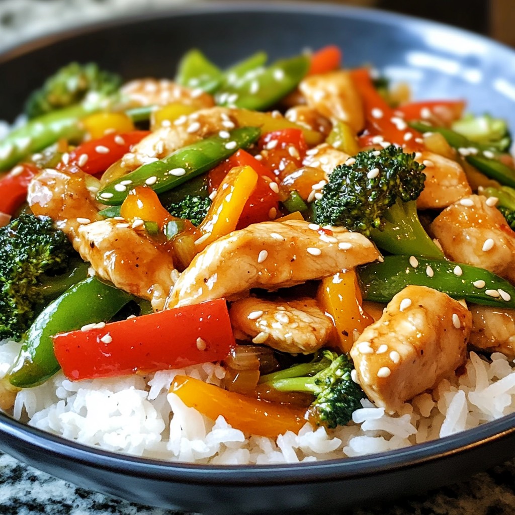 Spicy Chicken with Sesame Vegetables Delightful Meal